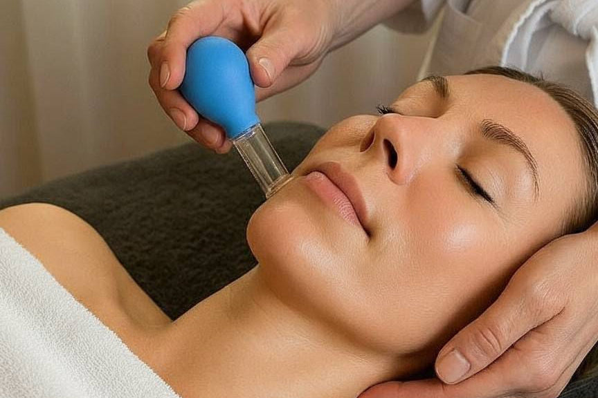 Массаж лица вакуумными баночками
